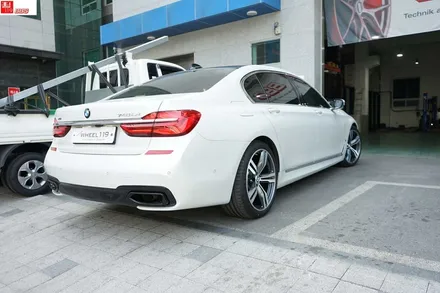 bmw740 다이아컷팅 2톤 커스텀 휠수리 휠119 / 서울 강남