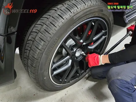 벤츠 G바겐 휠 도색 라인 투톤 복원 휠119 / 서울 강남