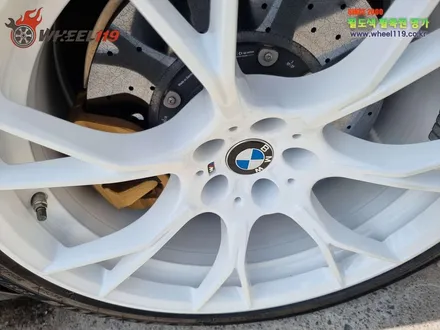 bmw m5 잘못된 휠 도색 박리 후 화이트 휠 도색 / 서울 강남