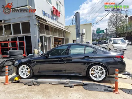 bmw m5 잘못된 휠 도색 박리 후 화이트 휠 도색 / 서울 강남
