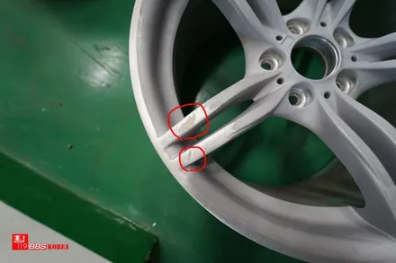 bmw4 잘못된 휠도색 재도색 고스트크롬 개발업체 휠119 / 서울 강남