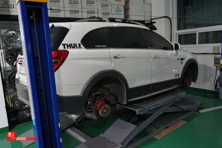 쉐보레 캡티바 검정반무광 휠도색 휠119 / 서울 강남