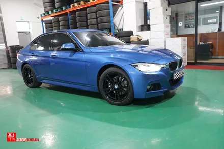 bmw320D 18인치휠 검정유광 색상으로 휠도색 / 서울 강남