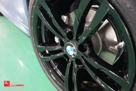 bmw320D 18인치휠 검정유광 색상으로 휠도색 / 서울 강남