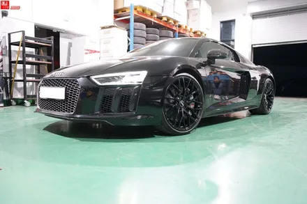 휠도색 AUDI R8 박리후 멧블랙 색상변경 휠119 / 서울 강남