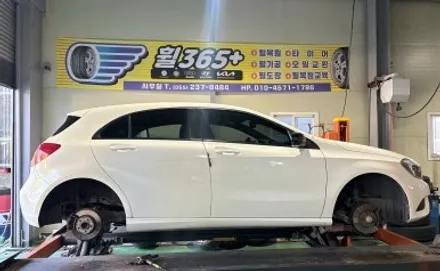 {창원 휠365} 벤츠 A200 ▶슈퍼아크릴 클리어 블랙분체코팅·CNC 다이아몬드컷·휠복원·수리·휠복원 창업교육 / 창원 팔용동