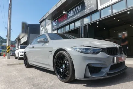 [서울 경기 강남 휠도색]bmw m4 블랙 반무광 휠도색 / 남양주, 구리, 의정부, 서울 노원
