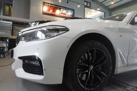 성동구휠도색 휠스미스 BMW 5시리즈 블랙 유광 휠 도색 시공 후기! / 남양주, 구리, 의정부, 서울 노원