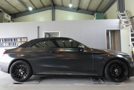 벤츠휠도색 휠스미스 벤츠 C63 AMG 카브리올레 매트 블랙 휠 도색 작업 후기! / 남양주, 구리, 의정부, 서울 노원