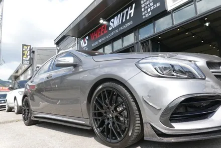 동탄휠복원 휠스미스 벤츠 A45 AMG 매트 블랙 휠 도색 작업 후기! / 남양주, 구리, 의정부, 서울 노원