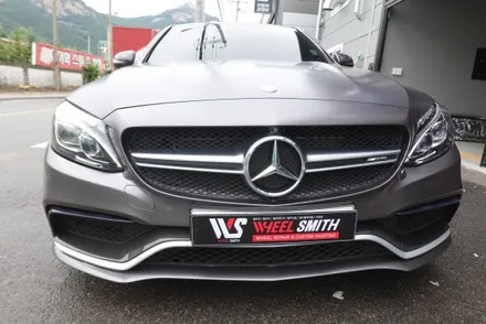 일산휠도색 휠스미스 벤츠 C63 AMG 블랙 반 무광 휠 도색 시공 후기! / 남양주, 구리, 의정부, 서울 노원
