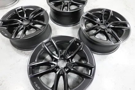 [휠스미스] 벤츠 E53AMG 블랙반무광 휠도색 및 캘리퍼 세라믹 골드 도색 / 남양주, 구리, 의정부, 서울 노원