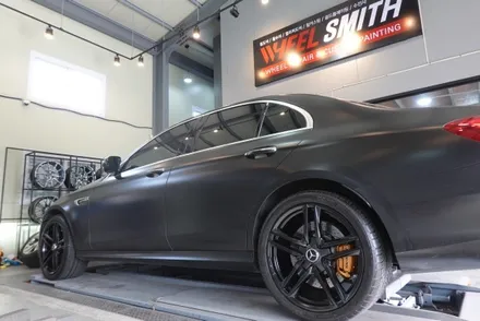벤츠 E63 AMG 황동컬러 캘리퍼 도색 / 매트 블랙 휠 도색 시공 후기! / 남양주, 구리, 의정부, 서울 노원