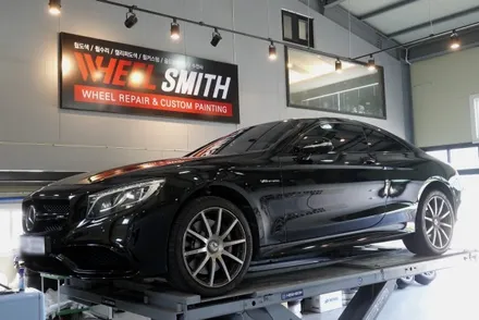 벤츠 S63 AMG 쿠페 블랙유광 휠도색 / 레드 컬러 캘리퍼 도색! / 남양주, 구리, 의정부, 서울 노원