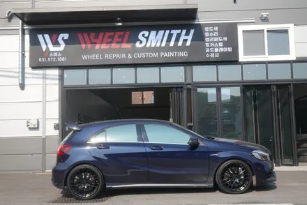 분당휠도색 휠스미스 벤츠 A45 AMG 매트블랙 휠 도색 작업후기! / 남양주, 구리, 의정부, 서울 노원