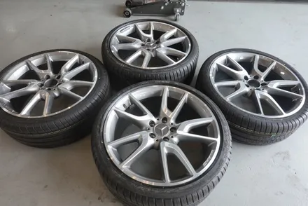 벤츠휠복원 휠스미스 벤츠 E43 AMG  다이아컷팅 휠 복원 수리 작업 후기! / 남양주, 구리, 의정부, 서울 노원