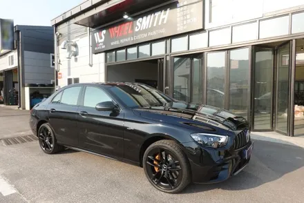[휠스미스] 벤츠 E53AMG 블랙반무광 휠도색 및 캘리퍼 세라믹 골드 도색 / 남양주, 구리, 의정부, 서울 노원