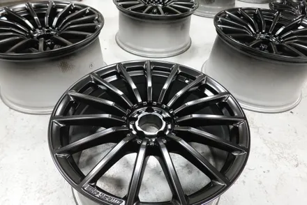 벤츠 GT 43 AMG 림 끝 실버 , 블랙 반무광 휠 도색 작업 후기! 분체도장 휠도색전문업체 휠스미스 / 남양주, 구리, 의정부, 서울 노원
