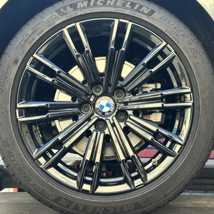[부산휠수리][해운대휠도색][부산휠복원] BMW 320i 하이그로시블랙 휠도색 작업!! / 부산 해운대 송정동