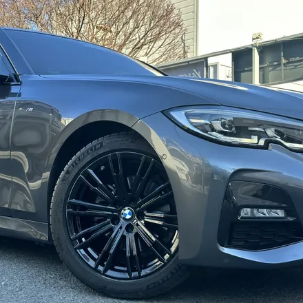 [부산휠수리][해운대휠도색][부산휠복원] BMW 320i 하이그로시블랙 휠도색 작업!! / 부산 해운대 송정동