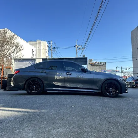 [부산휠수리][해운대휠도색][부산휠복원] BMW 320i 하이그로시블랙 휠도색 작업!! / 부산 해운대 송정동