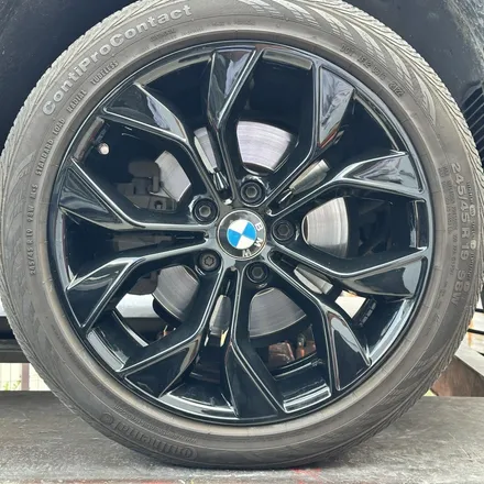 [부산 휠복원][부산휠도색][해운대 휠수리] BMW X4 출고 휠 하이그로시 블랙 도색작업 / 부산 해운대 송정동