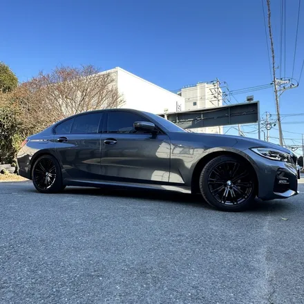 [부산휠수리][해운대휠도색][부산휠복원] BMW 320i 하이그로시블랙 휠도색 작업!! / 부산 해운대 송정동