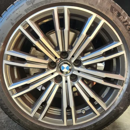 [부산휠수리][해운대휠도색][부산휠복원] BMW 320i 하이그로시블랙 휠도색 작업!! / 부산 해운대 송정동