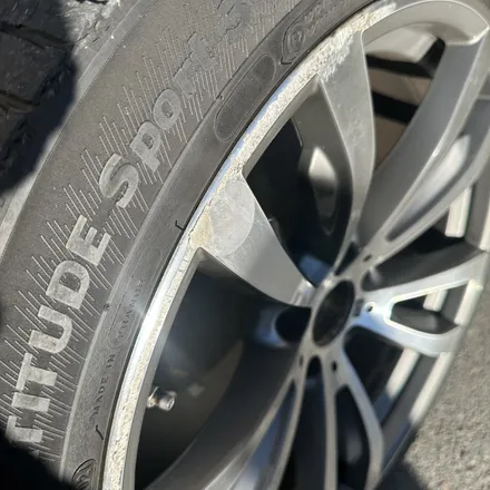 [부산휠도색][부산휠수리][자동차휠복원] BMW x5 출고휠 블랙폴리쉬 작업(다이아컷팅) / 부산 해운대 송정동