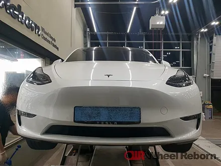 테슬라 모델 Y 순정 19인치 멧블랙 분체도장 휠복원 작업후기!! / 하남시 감북동
