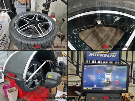 벤츠 CLA250 순정 18인치 다이아커팅 분체도장 휠복원 작업후기!! / 하남시 감북동