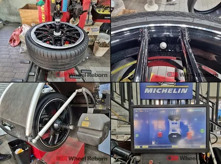 벤츠 A45 AMG 19인치 다이어커팅 분체도장 휠수리 작업후기!! / 하남시 감북동