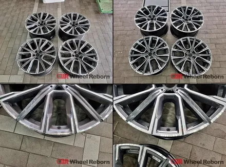 BMW 740d 순정 20인치 다이아커팅 분체도장 휠복원 작업후기!! / 하남시 감북동