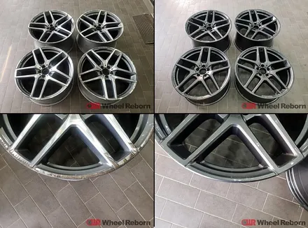 벤츠 GLE 350d 순정21인치 건메탈 분체도장 휠도색 작업후기!! / 하남시 감북동