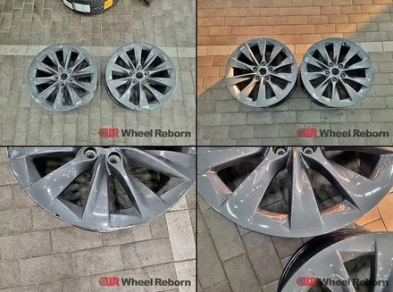 테슬라 모델S 순정 19인치 분체도장 휠복원 작업후기!! / 하남시 감북동