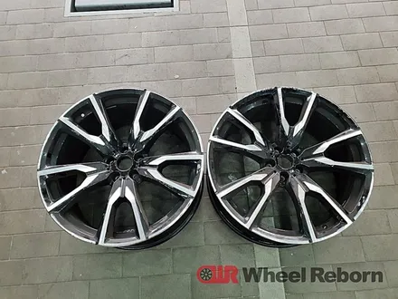 BMW X7 순정 22인치 다이아커팅 분체도장 휠복원 작업후기!! / 하남시 감북동