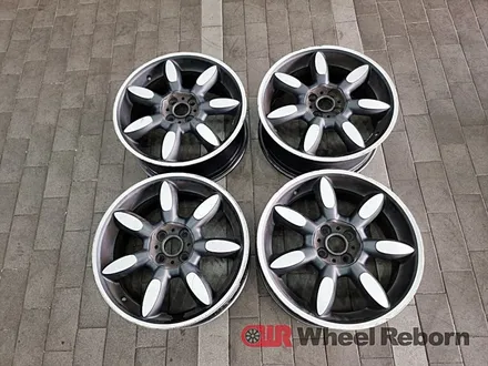 미니쿠퍼 s 순정 17인치 다이아커팅 분체도장 휠복원 작업후기!! / 하남시 감북동
