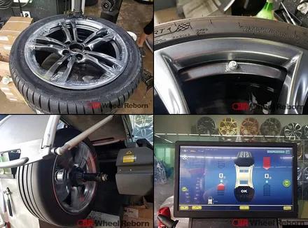 BMW 320d 순정 18인치 고스트크롬 분체도장 휠복원 작업후기!! / 하남시 감북동