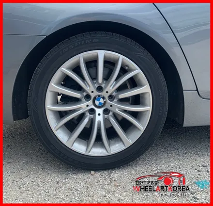 BMW 520D 순정 다이아몬드컷팅 럭셔리 휠복원 작업 - 의정부 포천 양주 휠수리 / 포천시 소흘읍