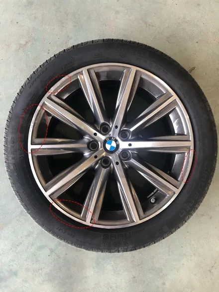 BMW 520I 휠수리 휠복원 다이아몬드컷팅 - 휠아트코리아 [양주 휠복원][일산 휠수리][포천 휠복원] / 포천시 소흘읍