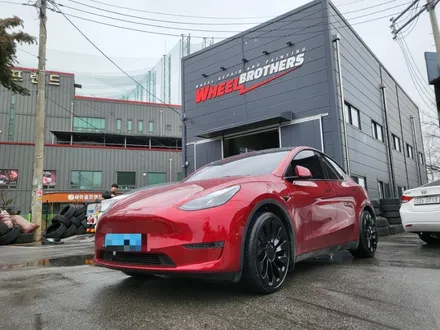 [테슬라 모델Y 퍼포먼스 21인치 휠 도색 작업 / TESLA Model Y wheel painting] 동탄 휠복원/오산 휠복원/수원 / 동탄, 오산, 수원, 용인, 화성, 평택