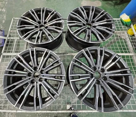 [휠클럽] 의정부 휠복원 휠도색 / BMW G바디 320I 790M 블랙유광 분체도장 / 파주시 신촌동