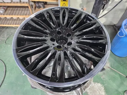 [휠클럽] 파주 휠복원 전문 / 벤츠 S500 20인치 휠 블랙유광 휠 도색 / 파주시 신촌동