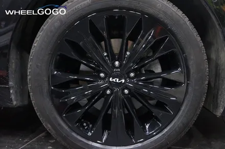 KIA K8 검정 유광 휠도색(분체도장)