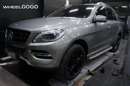 벤츠 ML350 검정유광 휠도색&분체도장