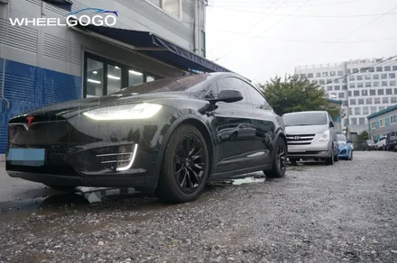 테슬라 모델X BLACK 휠도색(분체도장)
