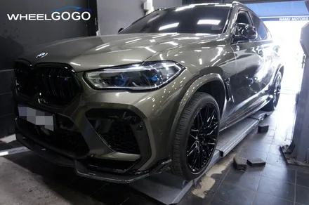 BMW X6 M Competition 검정유광 휠도색(분체도장)