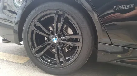 bmw 320d 순정휠도색 블랙유광(수원휠수리/ 수원휠도색/ 수원휠복원/ 안산휠수리/ 안산휠도색/ 안산휠복원/ 휠세븐) / 수원 탑동