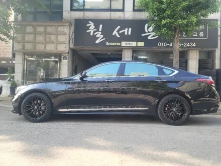 수원 휠 현대 g80 스포츠 19인치 휠복원,수리,휠도색 색상 블랙유광 컬러! / 수원 탑동