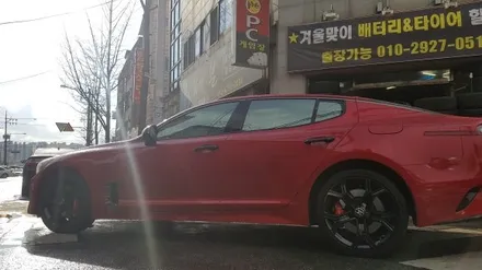 기아 스팅어 순정휠 휠도색 블랙유광 수원휠도색 수원휠수리 수원휠복원 수원휠도장 안산휠수리 안산휠복원 안산휠복원 수원휠수리점 휠세븐 / 수원 탑동